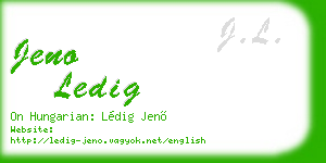 jeno ledig business card