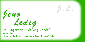 jeno ledig business card